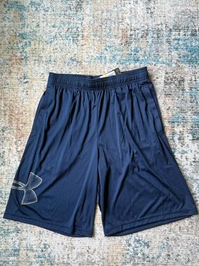 Under Armour Men's Core Tech Graphic Shorts Blue Size Medium Men